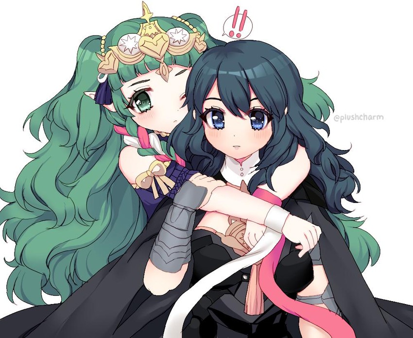 female byleth and sothis (fire emblem and 1 more) drawn by plushcharm