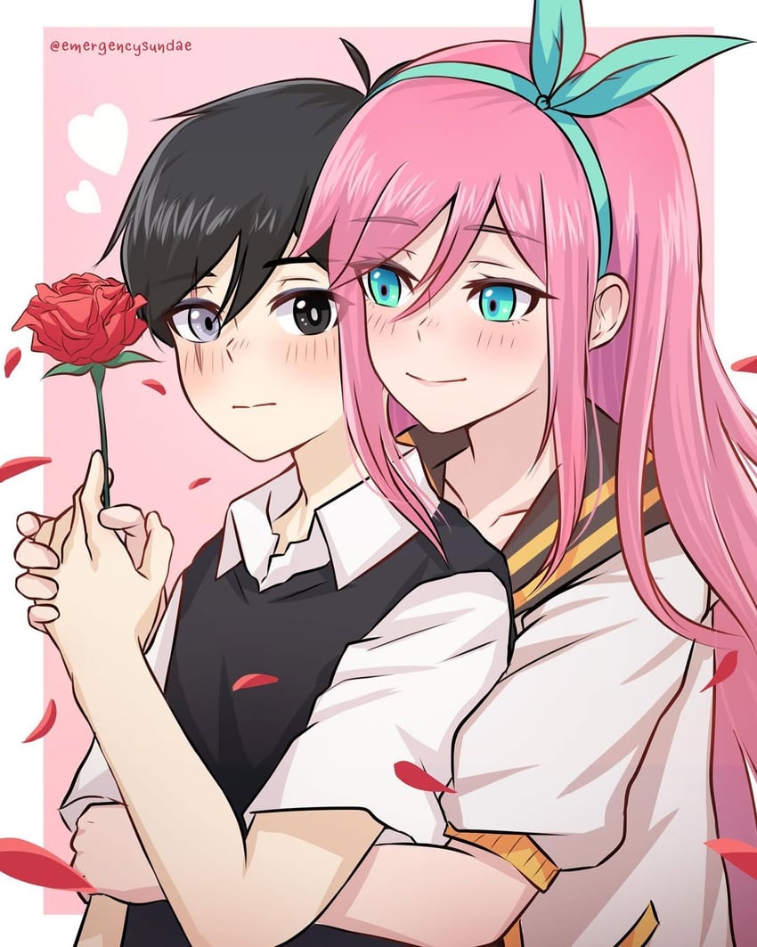 sunny and aubrey (omori) drawn by emergencysundae