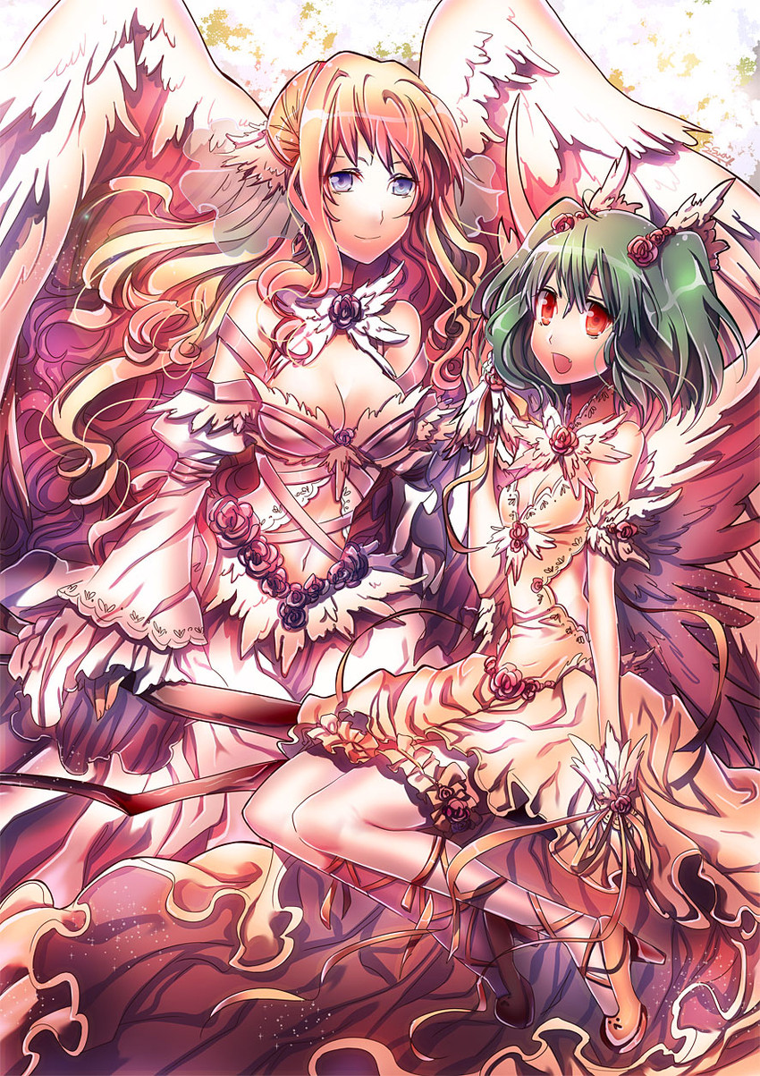 sheryl nome and ranka lee (macross and 1 more) drawn by suou_sakura