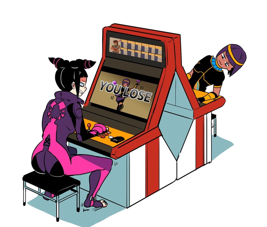 han juri and menat (street fighter and 1 more) drawn by eye_(mememem)