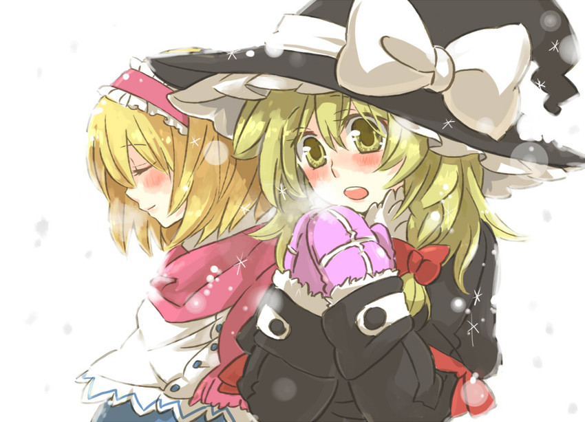 kirisame marisa and alice margatroid (touhou) drawn by arata_iri and popoin