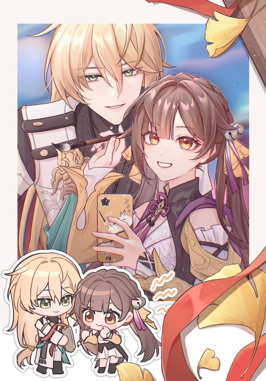luocha and sushang (honkai and 1 more) drawn by napppptt