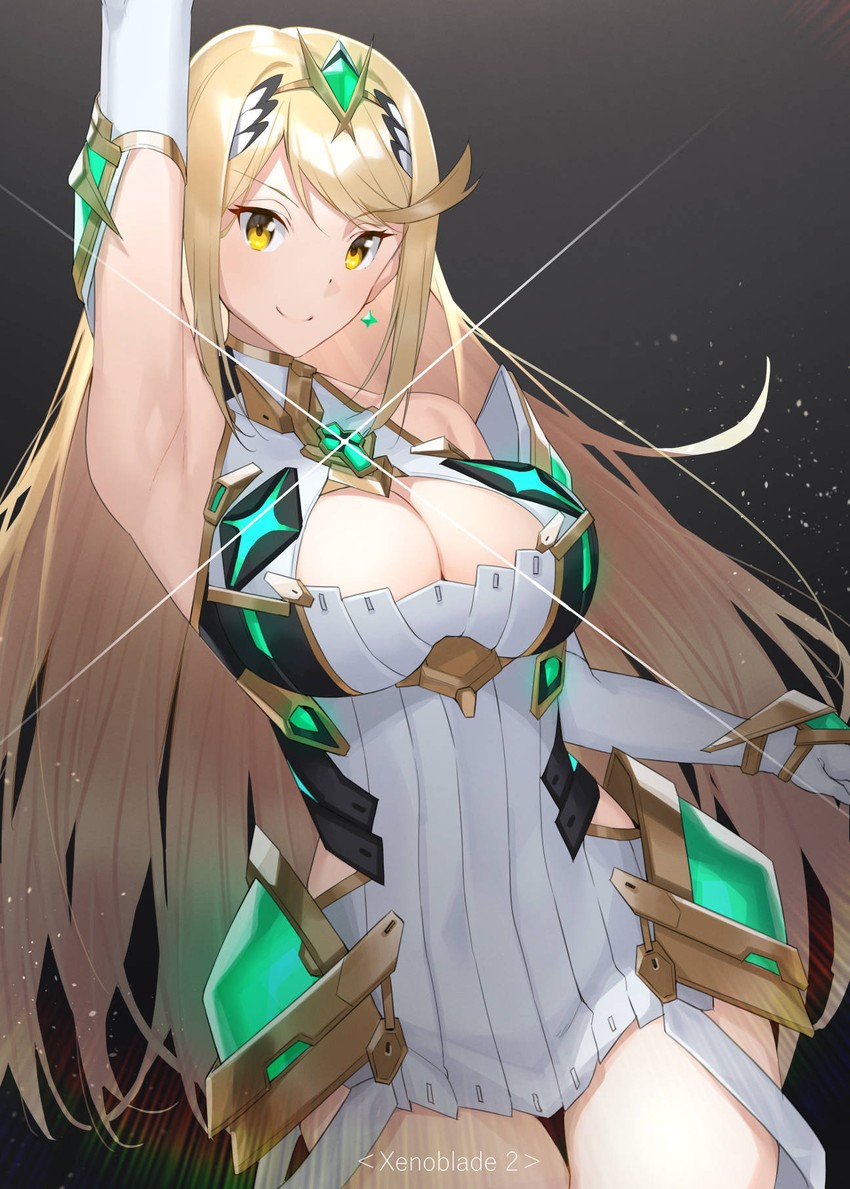 mythra (xenoblade chronicles and 1 more) drawn by raitho
