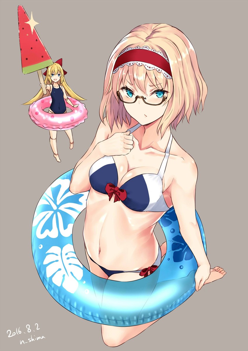 alice margatroid and shanghai doll (touhou) drawn by nabeshima_tetsuhiro