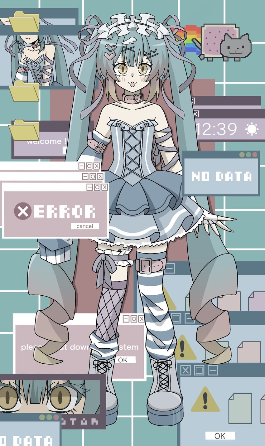 nyan cat (original and 1 more) drawn by u_don117