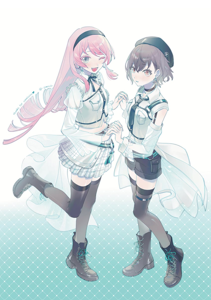 chihaya anon and takamatsu tomori (bang dream! and 1 more) drawn by simoco