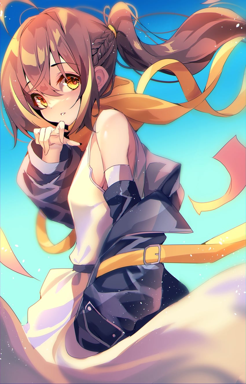 nanashi mumei (hololive and 1 more) drawn by the0neulost