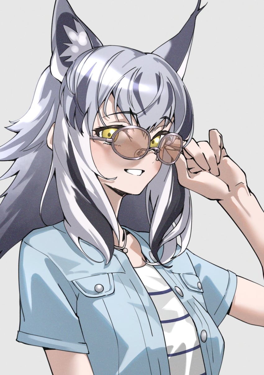 canadian lynx (kemono friends and 1 more) drawn by tanabe_(fueisei)