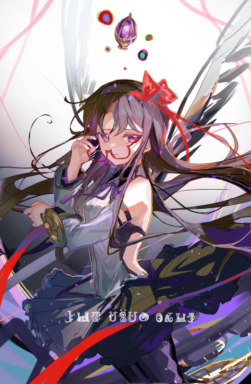 akemi homura and akuma homura (mahou shoujo madoka magica and 1 more) drawn by kikinoki