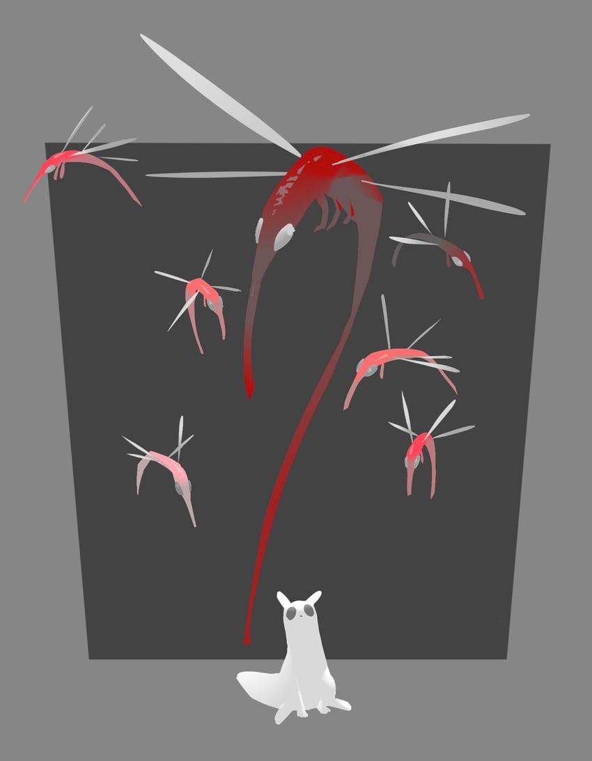 survivor and noodlefly (rain world) drawn by hk_bb