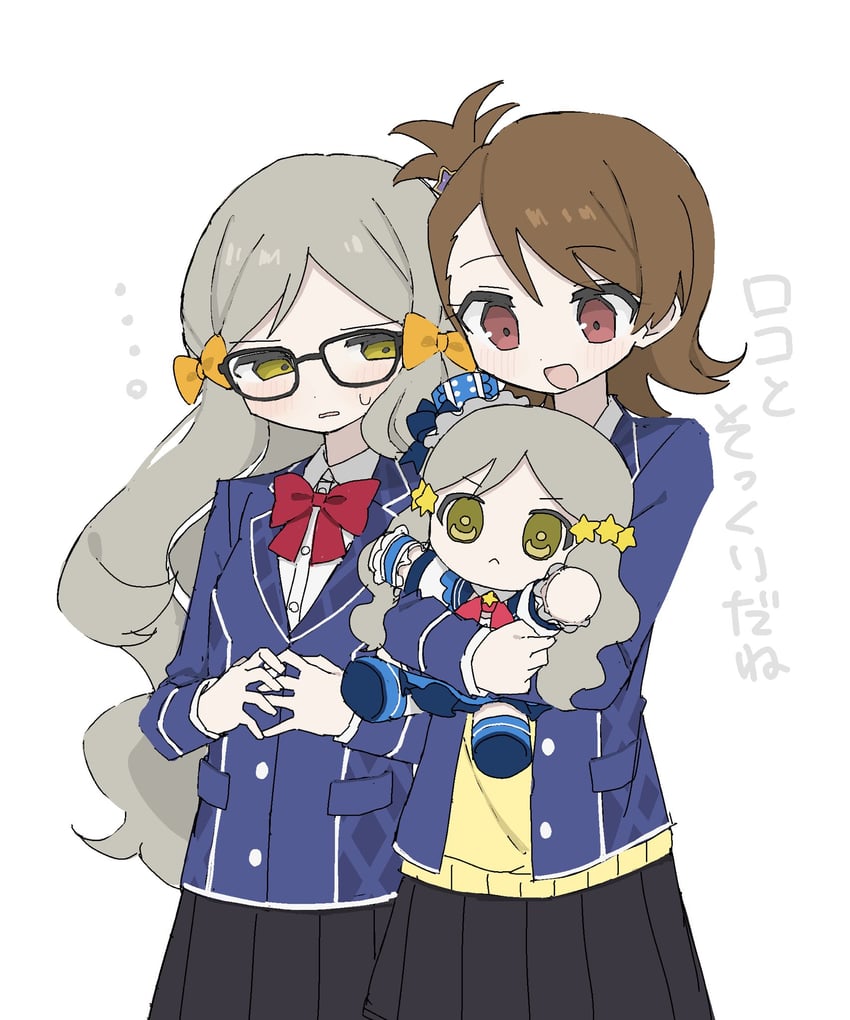 futami ami and handa roco (idolmaster and 2 more) drawn by 01sh110sush1