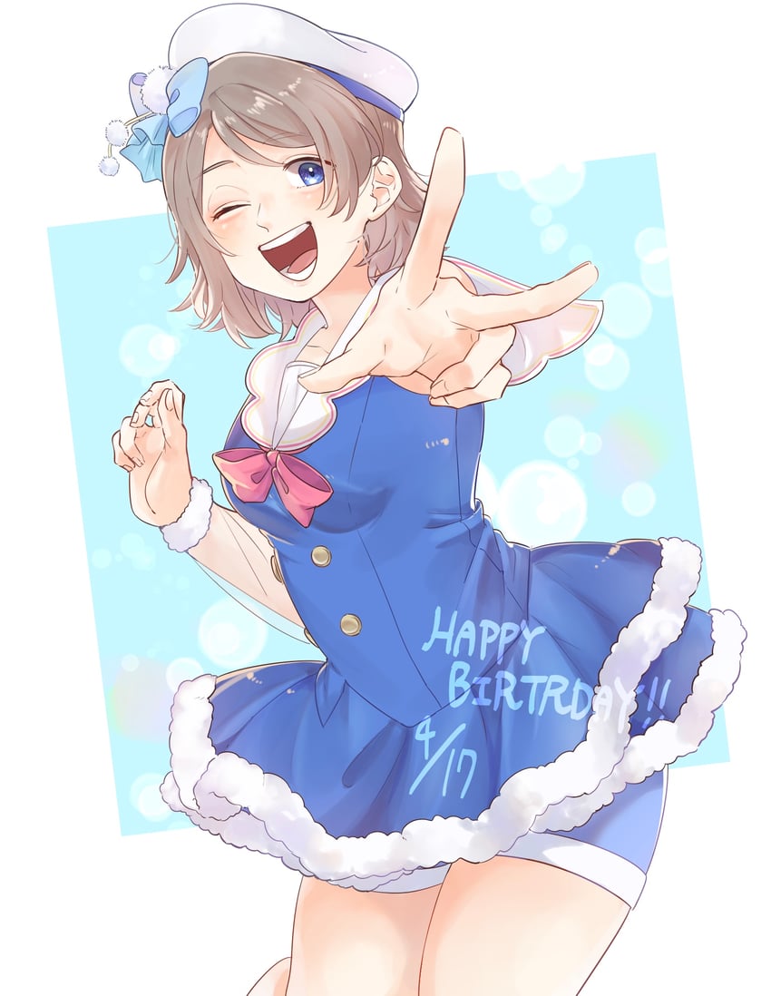 watanabe you (love live! and 1 more) drawn by urata_(kogasitata)