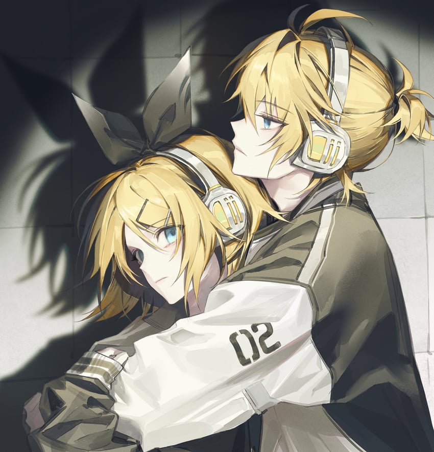 kagamine rin and kagamine len (vocaloid) drawn by hynn0x_x