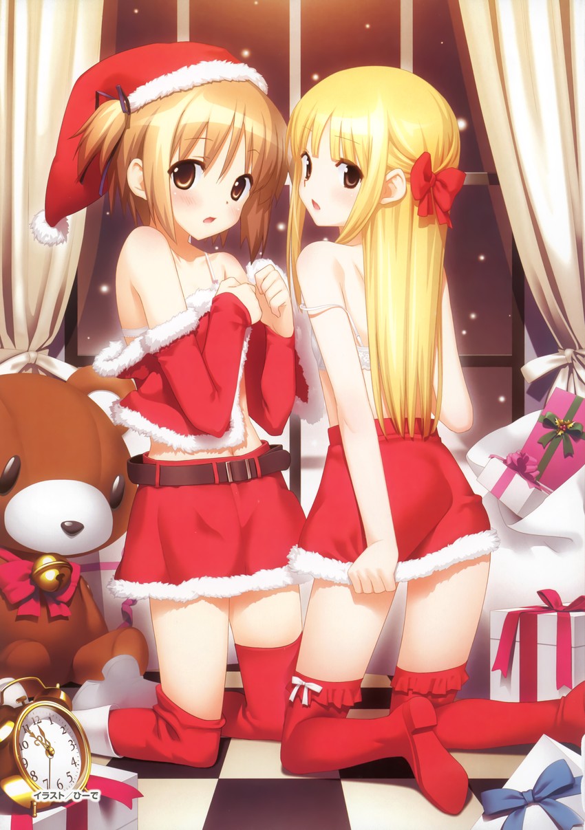 nekomiya nono and yoshioka nanoha (yotsunoha and 1 more) drawn by hiide