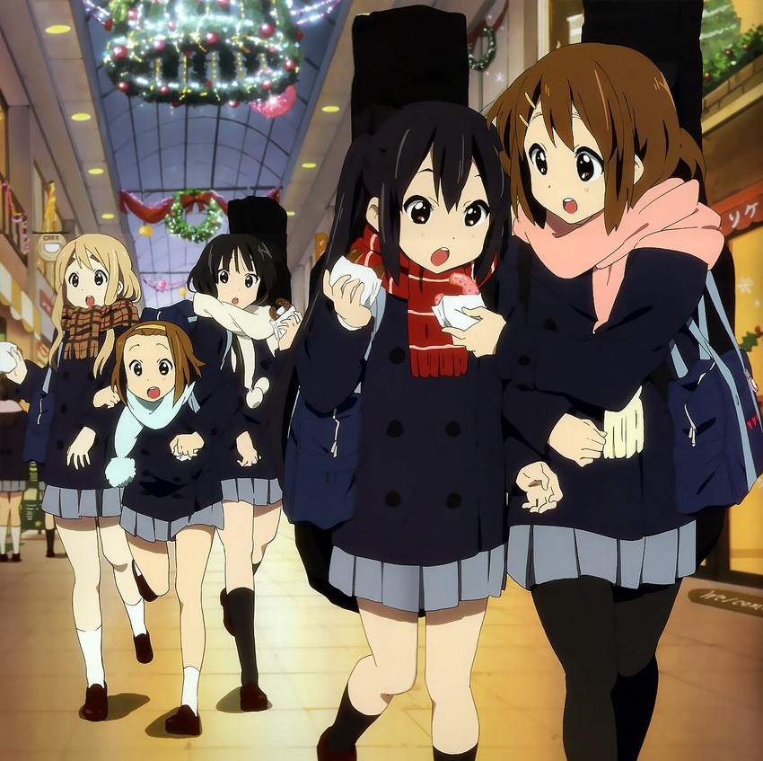 akiyama mio, nakano azusa, hirasawa yui, tainaka ritsu, and kotobuki tsumugi (k-on!) drawn by oota_rika