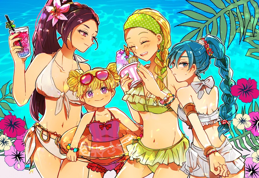 martina, veronica, senya, and maya (dragon quest and 1 more) drawn by azuchi_(monica)