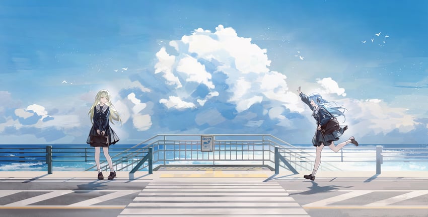 togawa sakiko and wakaba mutsumi (bang dream! and 1 more) drawn by umie_(iowae)