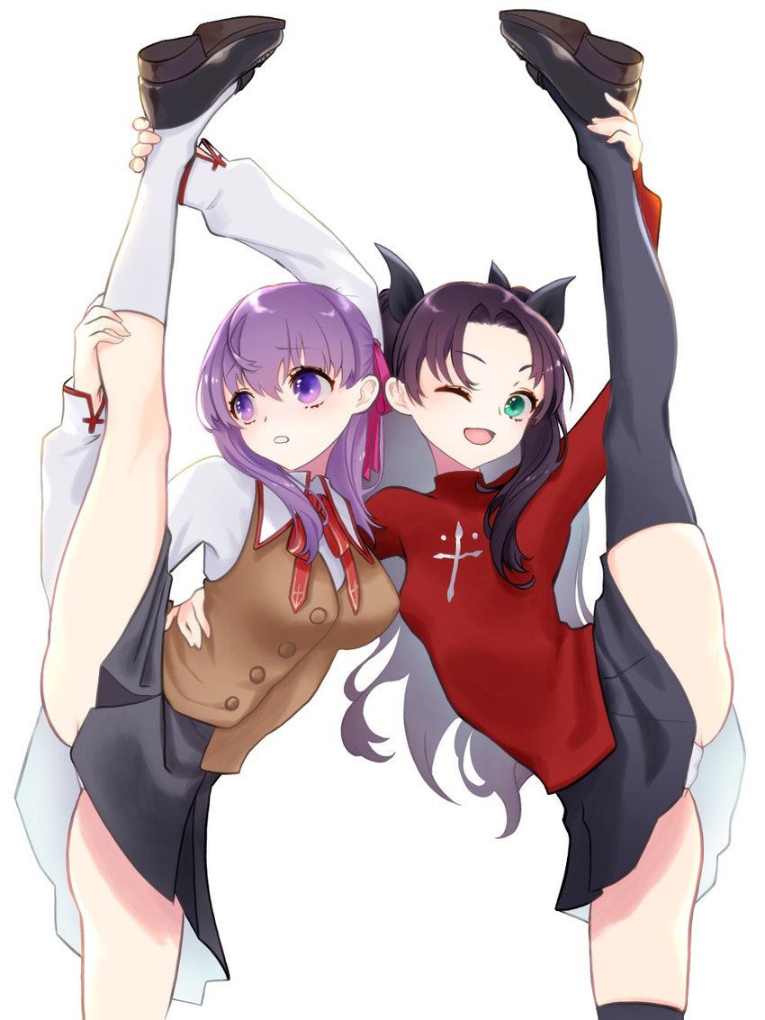 tohsaka rin and matou sakura (fate and 1 more) drawn by sow_mhxx