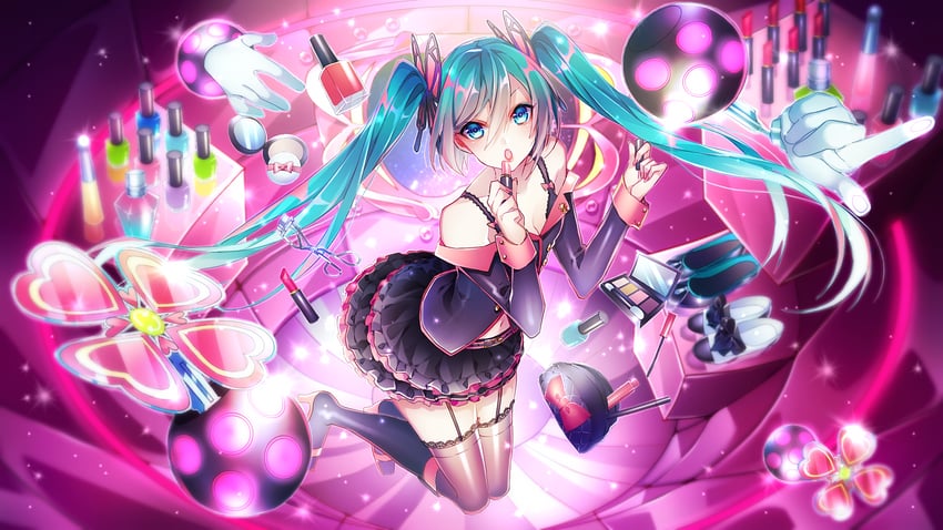 hatsune miku (vocaloid and 2 more) drawn by 1055