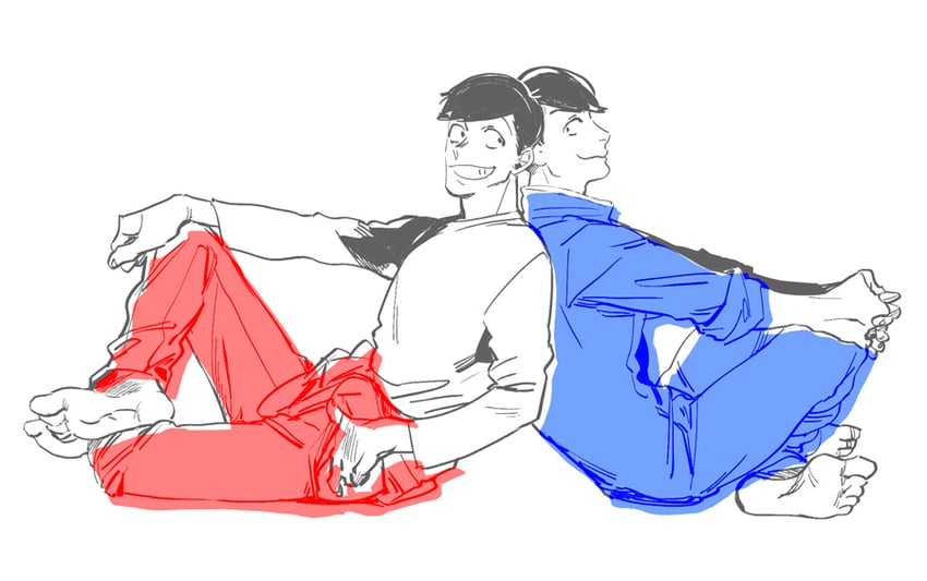 matsuno osomatsu and matsuno karamatsu (osomatsu and 1 more) drawn by denzou_(50021106)
