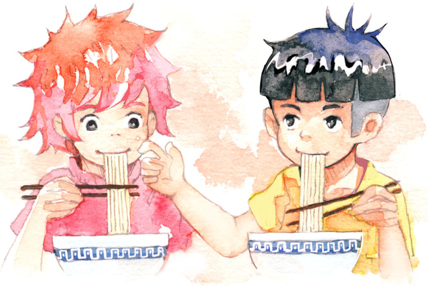ponyo and sousuke (gake no ue no ponyo) drawn by unhai