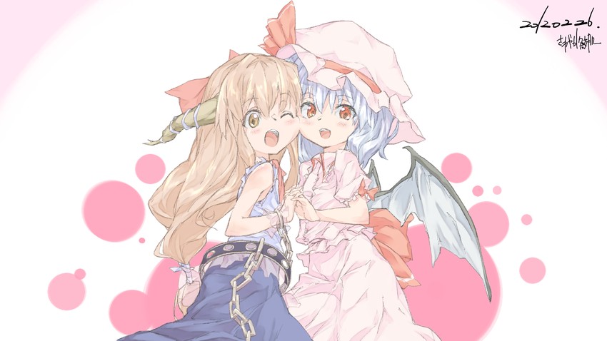 remilia scarlet and ibuki suika (touhou) drawn by sawayaka_samehada