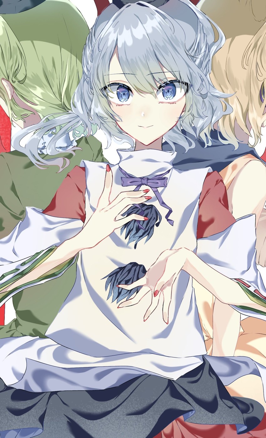 toyosatomimi no miko, mononobe no futo, and soga no tojiko (touhou) drawn by yae_okmi
