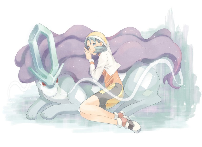 kris and suicune (pokemon and 1 more) drawn by loveinco