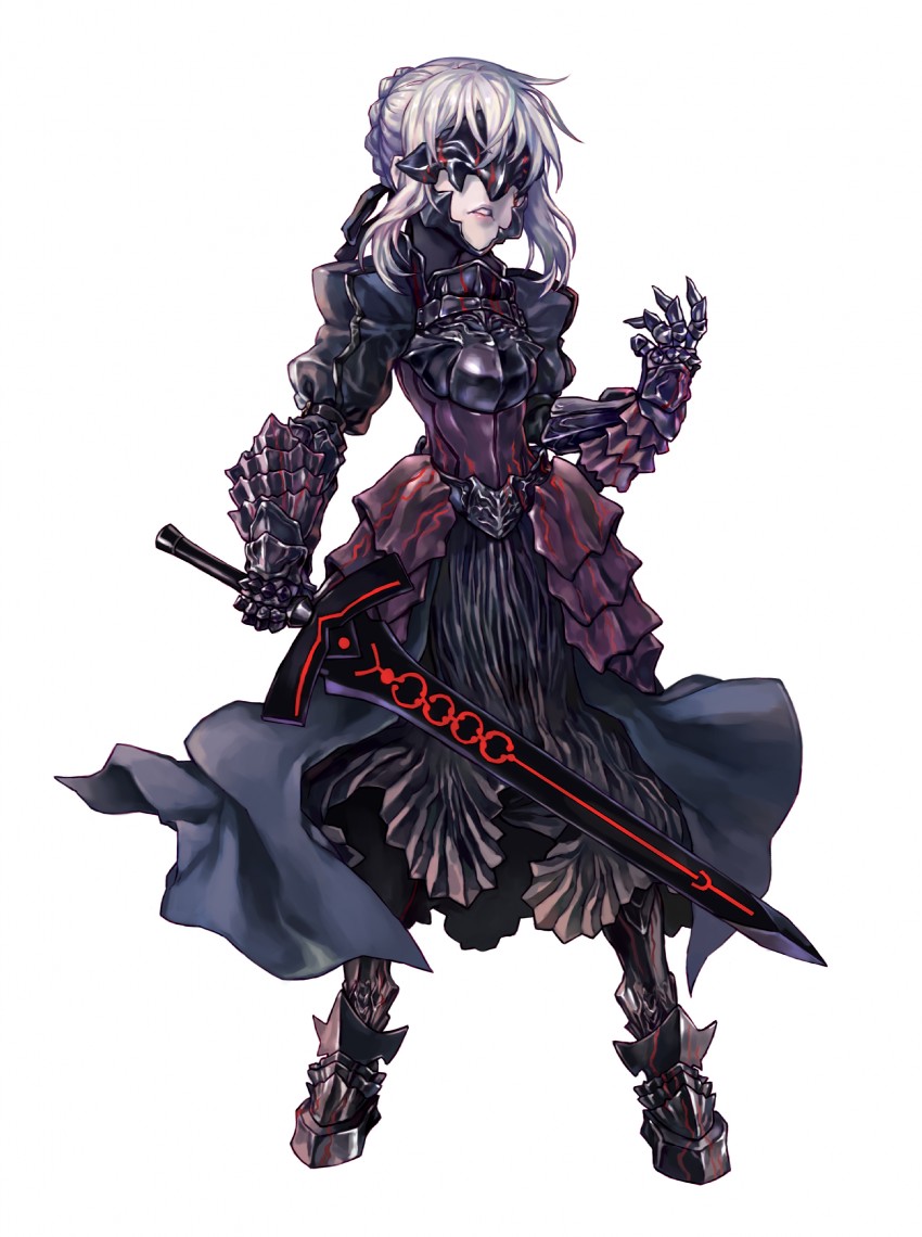 artoria pendragon and saber alter (fate and 2 more) drawn by gyamur