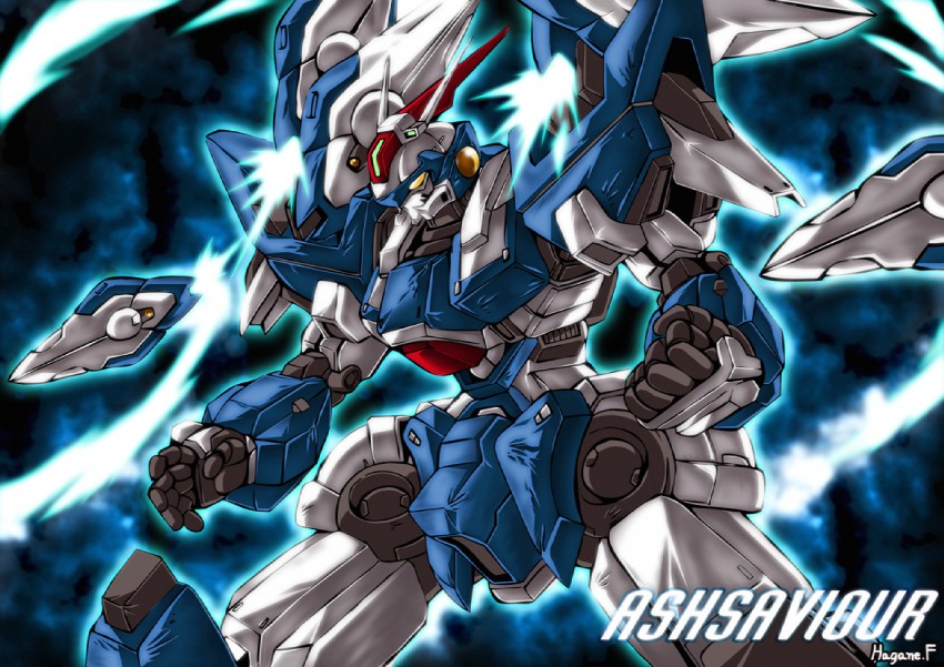 ashsaviour (super robot wars and 1 more) drawn by haganef