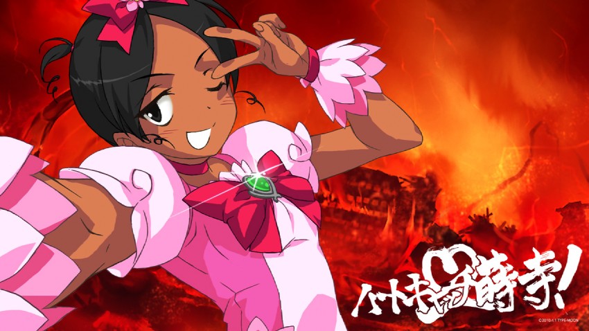 cure blossom and makidera kaede (fate and 3 more)
