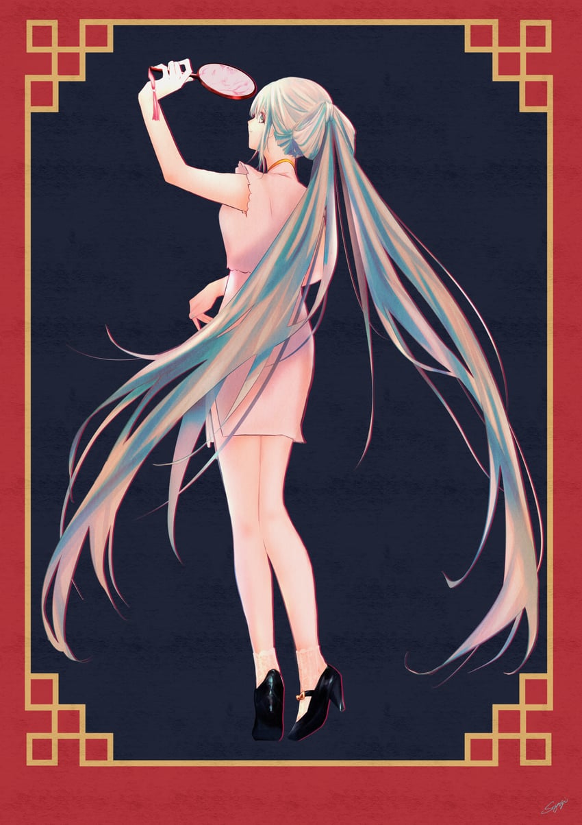 hatsune miku and shaohua hatsune miku (vocaloid) drawn by soyogi