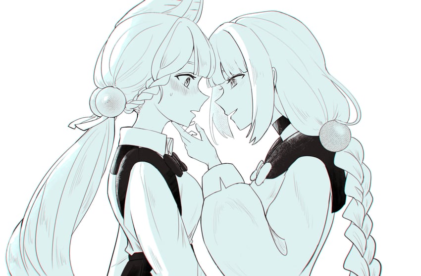 ukinami yuzuha and alice thymefield (zenless zone zero) drawn by es030103010301