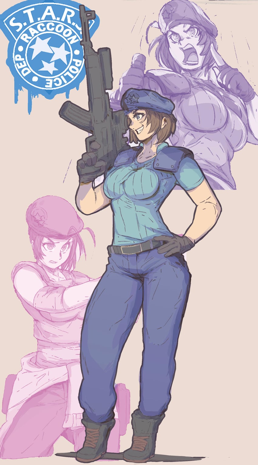 jill valentine (resident evil and 1 more) drawn by michel_teru