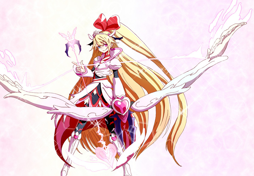aida mana, cure heart, and regina (precure and 1 more) drawn by ishigaki_takahiro
