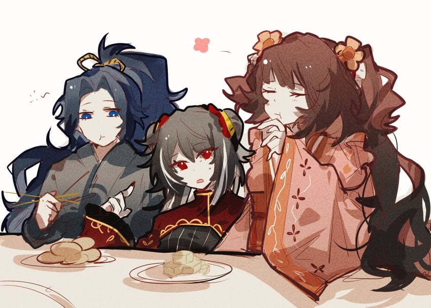 jia xichun, xue baochai, and lin daiyu (project moon and 1 more) drawn by aislan