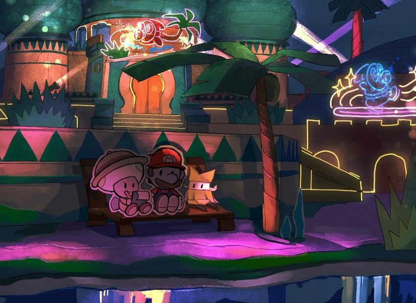 mario, paper mario, olivia, snifit, and professor toad (mario and 2 more) drawn by rinabee_(rinabele0120)
