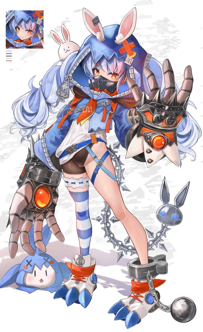 usada pekora, don-chan, gigi murin, and pekomon (hololive and 1 more) drawn by maison_de_cante