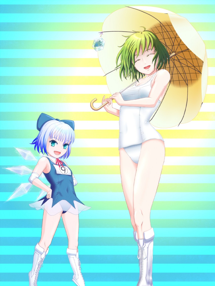cirno and kazami yuuka (touhou and 1 more) drawn by akizawa_tenma