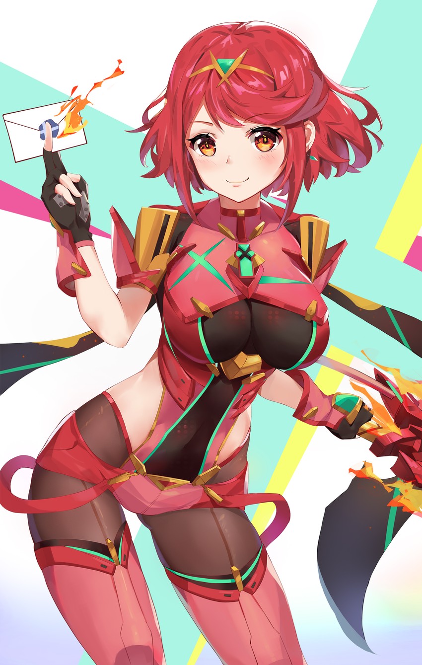 pyra (xenoblade chronicles and 2 more) drawn by kiiro_kimi