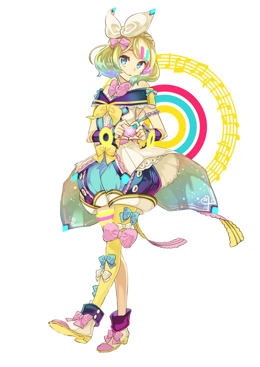 kagamine rin and magical mirai rin (vocaloid and 1 more) drawn by azuma_kazamori