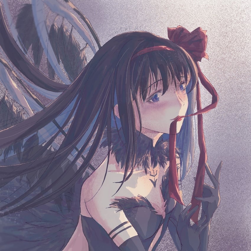 akemi homura and akuma homura (mahou shoujo madoka magica and 1 more) drawn by gensou_getsumen_rt