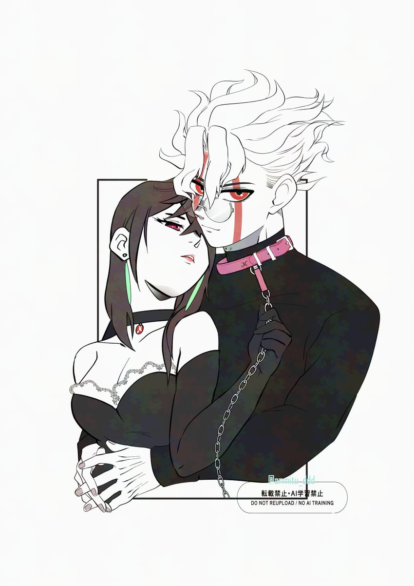 ayase momo and takakura ken (dandadan) drawn by anmitu_ddd