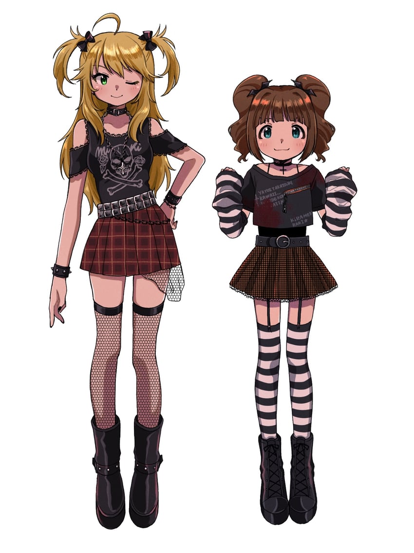 hoshii miki and takatsuki yayoi (idolmaster) drawn by naruse_ill