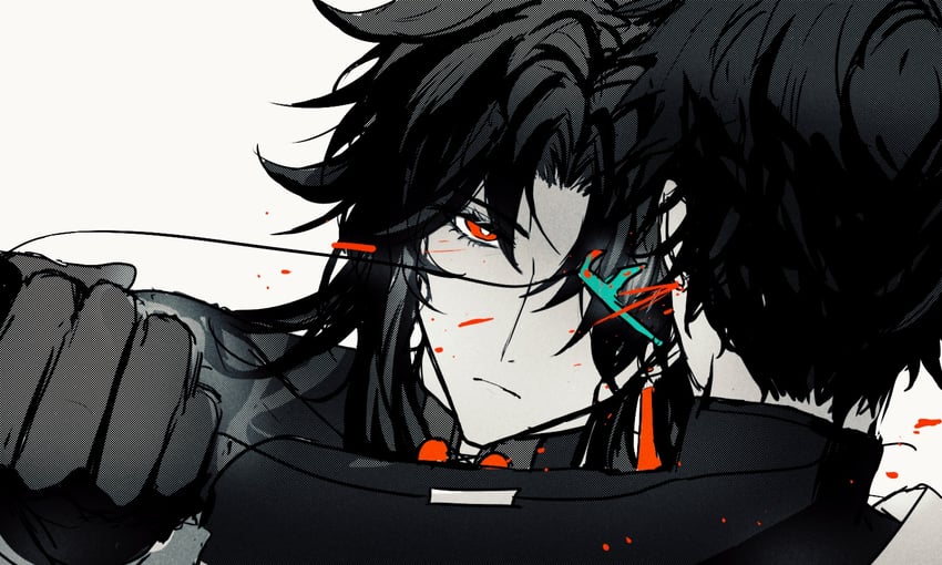 dan heng and blade (honkai and 1 more) drawn by uiui_901