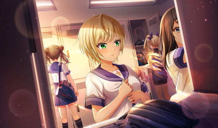 kousaka tsubaki, shiomi nagisa, kishi fuuka, and ide anzu (cinderella series and 1 more)
