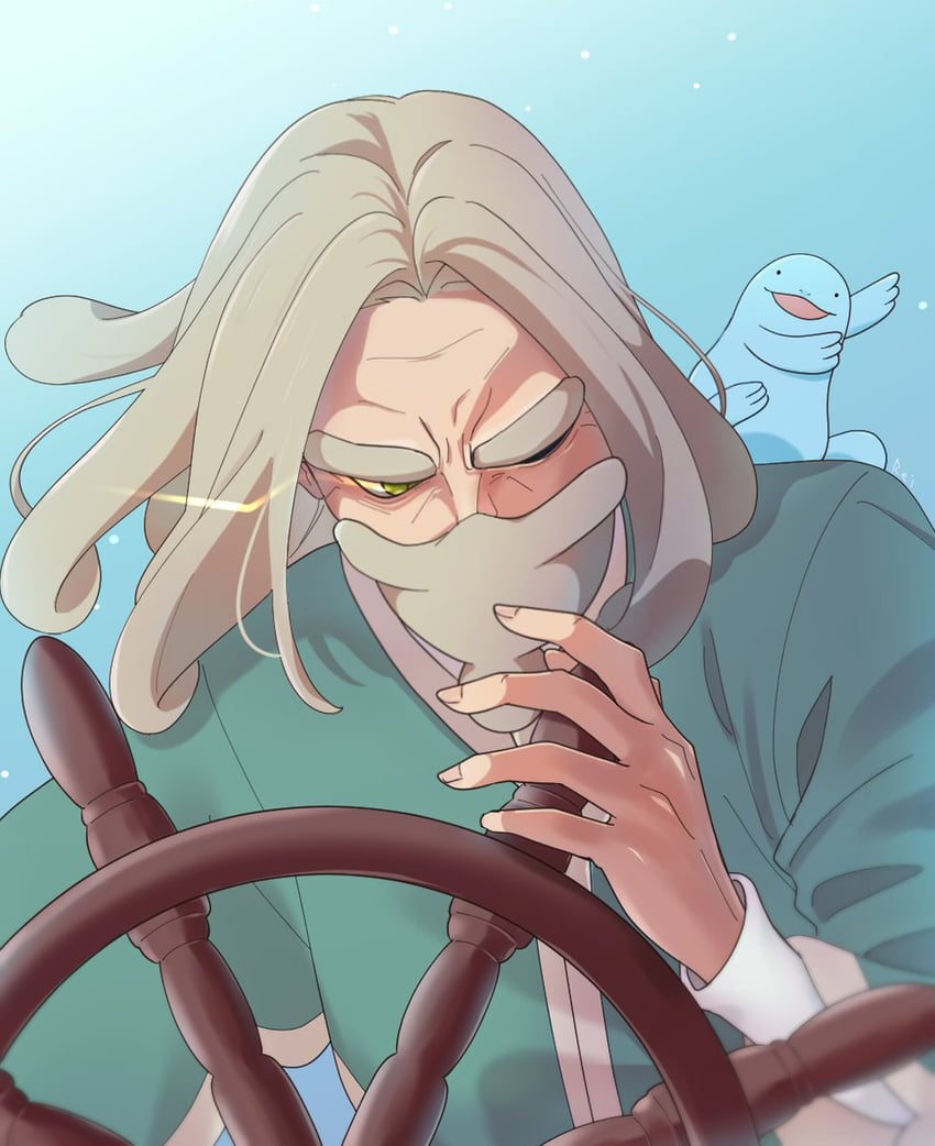 quagsire and ludlow (pokemon and 1 more) drawn by rei_hinketsu