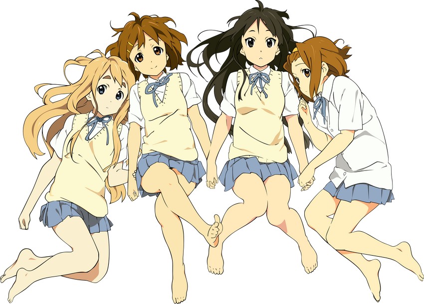 akiyama mio, hirasawa yui, tainaka ritsu, and kotobuki tsumugi (k-on!) drawn by horiguchi_yukiko