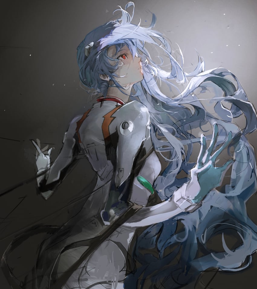 ayanami rei (neon genesis evangelion and 2 more) drawn by nenem_(kimnenemmm_art)