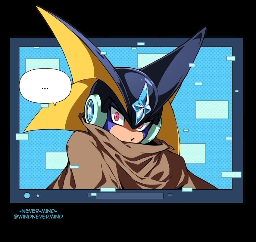 bass.exe (mega man and 1 more) drawn by windnevermind